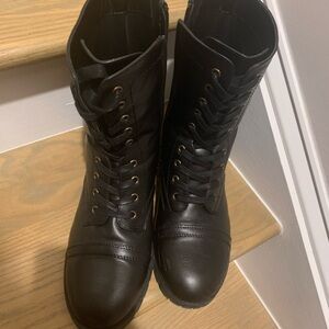 Brita Black Combat Boots